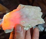 360 grams GEM PINK OPAL PERU ROUGH ANGEL SKIN TRANSLUCENT CORAL COLOR PB84