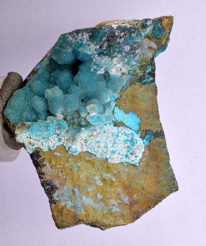 5.6cms DRUZY CHRYSOCOLLA QUARTZ PERU COPPER MINERAL SPECIMEN COLLECTOR DB67