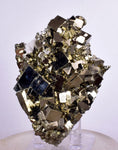 7.6cms PYRITE CUBICL PERU SHINY CRYSTALS QUARTZ MINERAL SPECIMEN COLLECTOR MB71
