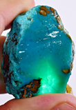 152cts GEM SILICA CHRYSOCOLLA LILY MINE PERU MULTICOLOR CHALCEDONY ROUGH SB117