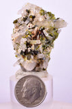 LOT 10 EPIDOTE QUARTZ CRYSTALS PERU CLUSTER COLLECTOR GREEN COLOR MINERAL CB187