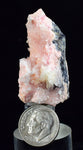 4.1cms RHODOCHROSITE ROSETTE QUARTZ SPHALERITE PERU PINK CRYSTALS NEEDLES  RB327