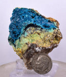 5.4cms QUARTZ CHRYSOCOLLA BOTRYOIDAL TENTADORA MINE PERU MINERAL SPECIMEN CB114