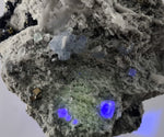 8.8ms  GREEN BLUE FLUORITE PYRITE CRYSTAL PERU HUANZALA MINE SHINY KB18