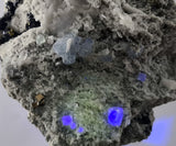 8.8ms  GREEN BLUE FLUORITE PYRITE CRYSTAL PERU HUANZALA MINE SHINY KB18