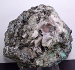 15.5cms GEOCRONITE GREEN FLUORITE  CRYSTAL GALENA PERU MILPO PERU SHINY KB22