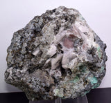 15.5cms GEOCRONITE GREEN FLUORITE  CRYSTAL GALENA PERU MILPO PERU SHINY KB22