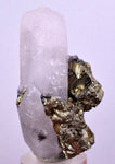 5.5 cms CALCITE TWIN QUARTZ PYRITE DICKITE PERU HUANZALA AB125