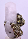 5.5 cms CALCITE TWIN QUARTZ PYRITE DICKITE PERU HUANZALA AB125