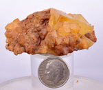 5.1cms GEM YELLOW FLUORITE SHINY CRYSTAL AHOULI MOROCCO MINERAL SPECIMEN KB47