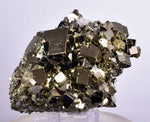 7.6cms PYRITE CUBICL PERU SHINY CRYSTALS QUARTZ MINERAL SPECIMEN COLLECTOR MB71