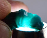 31carats GEM SILICA CHRYSOCOLLA CHALCEDONY PERU HIGH YIELD NEW FIND ROUGH SB85