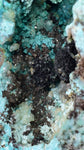 10.4cms DRUZY CHRYSOCOLLA QUARTZ MALACHITE BOTRYOIDAL PERU MINERAL SPECIMEN DB85