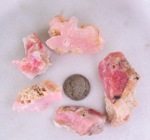 52 grams GEM PINK OPAL PERU ROUGH CORAL COLOR TRANSLUCENT MINERAL PB57