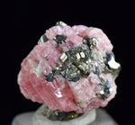 1.2cms RHODOCHROSITE PYRITE CHINA CRYSTAL RHOMBOHEDRAL MINIATURE RB636