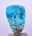7cts GEM SILICA CHRYSOCOLLA CHALCEDONY POLISHED PERU NEW FIND BB337