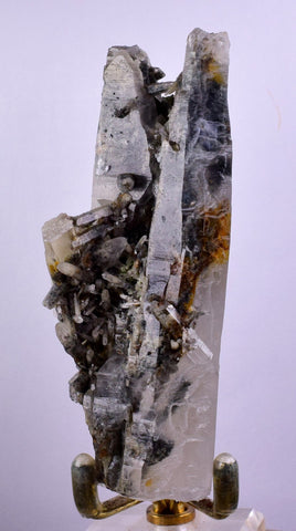 8.8cms GEM QUARTZ TWIN NATURAL CHLORITE INCLUDED PHANTOM CRYSTAL PERU  QB29