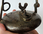 57cm  LENTICULAR MINERS LAMP TUNNEL RARE LANTERN IRON CAST NB07