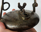 57cm  LENTICULAR MINERS LAMP TUNNEL RARE LANTERN IRON CAST NB07