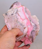 775grs. PINK OPAL NATURAL GLOBE FISH ? PERU ROUGH TRANSLUCENT CORAL COLOR PB99
