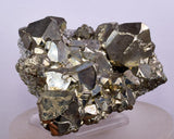7.6cms PYRITE OCTAHEDRAL PERU SHINY CRYSTALS MINERAL SPECIMEN COLLECTOR MB88