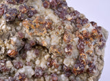 14cms GEM SPHALERITE RUBY BLEND ON QUARTZ PYRITE CRYSTALS PERU MB141