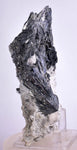 12cms STIBNITE QUARTZ CRYSTAL PERU MINERAL SPECIMEN COLLECTOR MB117