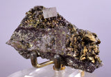 7.6cms APATITE SIDERITE QUARTZ CRYSTALS CHALCOPYRITE BORNITE PYRITE PERU AB67