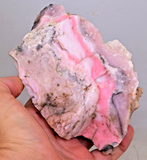 775grs. PINK OPAL NATURAL GLOBE FISH ? PERU ROUGH TRANSLUCENT CORAL COLOR PB99