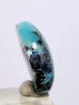 3carats GEM SILICA CHRYSOCOLLA CABOCHON CHALCEDONY PERU SCENIC BB208