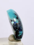 3carats GEM SILICA CHRYSOCOLLA CABOCHON CHALCEDONY PERU SCENIC BB208