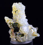 4.3cms PREHNITE QUARTZ EPIDOTE CRYSTALS PERU SHINY MINERAL SPECIMEN QB111