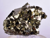 7.6cms PYRITE CUBICL PERU SHINY CRYSTALS QUARTZ MINERAL SPECIMEN COLLECTOR MB71