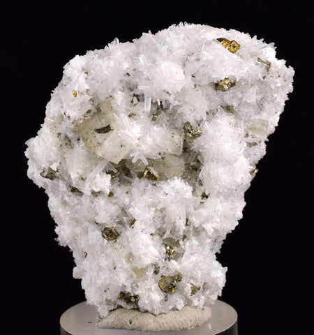 4cms APATITE QUARTZ PYRITE CRYSTALS DICKITE PERU HUANZALA AB228