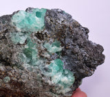 15.5cms GEOCRONITE GREEN FLUORITE  CRYSTAL GALENA PERU MILPO PERU SHINY KB22