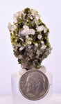 LOT 10 EPIDOTE QUARTZ CRYSTALS PERU CLUSTER COLLECTOR GREEN COLOR MINERAL CB187