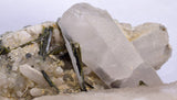 20cms CALCITE WITH QUARTZ EPIDOTE CRYSTALS PERU SHINY MINERAL SPECIMEN GB41
