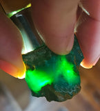 9.7grs GEM SILICA CHRYSOCOLLA LILY MINE PERU CHALCEDONY QUARTZ BLUE ROUGH SB149