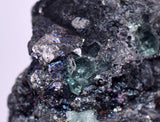 3.1cms GEOCRONITE GREEN FLUORITE CRYSTAL PERU MILPO ATACOCHA PERU SHINY KB34