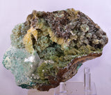 13cm STALACTITE SELENITE CALCITE DRUZY CHRYSOCOLLA MALACHITE LILY MINE PERU DB97