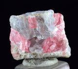 1.9cms RHODOCHROSITE PYRITE FLUORITE CHINA CRYSTAL RHOMBOHEDRAL MINIATURE RB638
