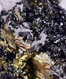 5.9cms MANGANOAN CALCITE QUARTZ PYRITE CHALCOPYRITE SCHEELITE ? PERU GB67