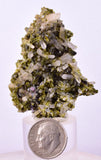 LOT 10 EPIDOTE QUARTZ CRYSTALS PERU CLUSTER COLLECTOR GREEN COLOR MINERAL CB187