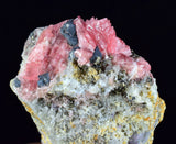 3.8cms RHODOCHROSITE GALENA PYRITE CHINA CRYSTAL RHOMBOHEDRAL MINIATURE RB659