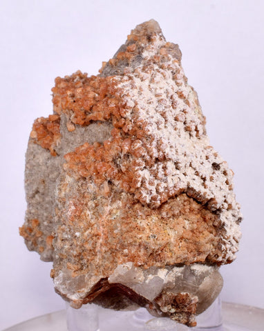 6.1 cms RED ORANGE ZEOLITE STILBITE LAUMONTITE CALCITE CRYSTALS PERU FB60