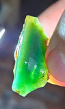 5.1grs GEM SILICA CHRYSOCOLLA LILY MINE PERU CHALCEDONY QUARTZ BLUE ROUGH SB158