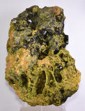 19cms EPIDOTE CRYSTALS PERU MINERAL SPECIMEN COLLECTOR  CB173