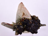 9.3cms QUARTZ EPIDOTE TOURMALINE CRYSTAL MINERAL SPECIMEN QB102