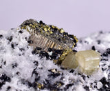 10.5cms GEM PYRITE APATITE SCHEELITE (?) SPHALERITE QUARTZ PERU CRYSTALS MB129