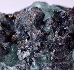 3.1cms GEOCRONITE GREEN FLUORITE CRYSTAL PERU MILPO ATACOCHA PERU SHINY KB34